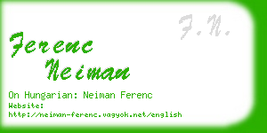 ferenc neiman business card